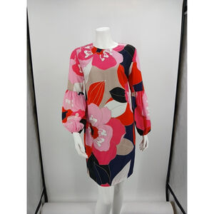 Trina Turk Womens Pink Red Floral Dress Size 0 Polyester